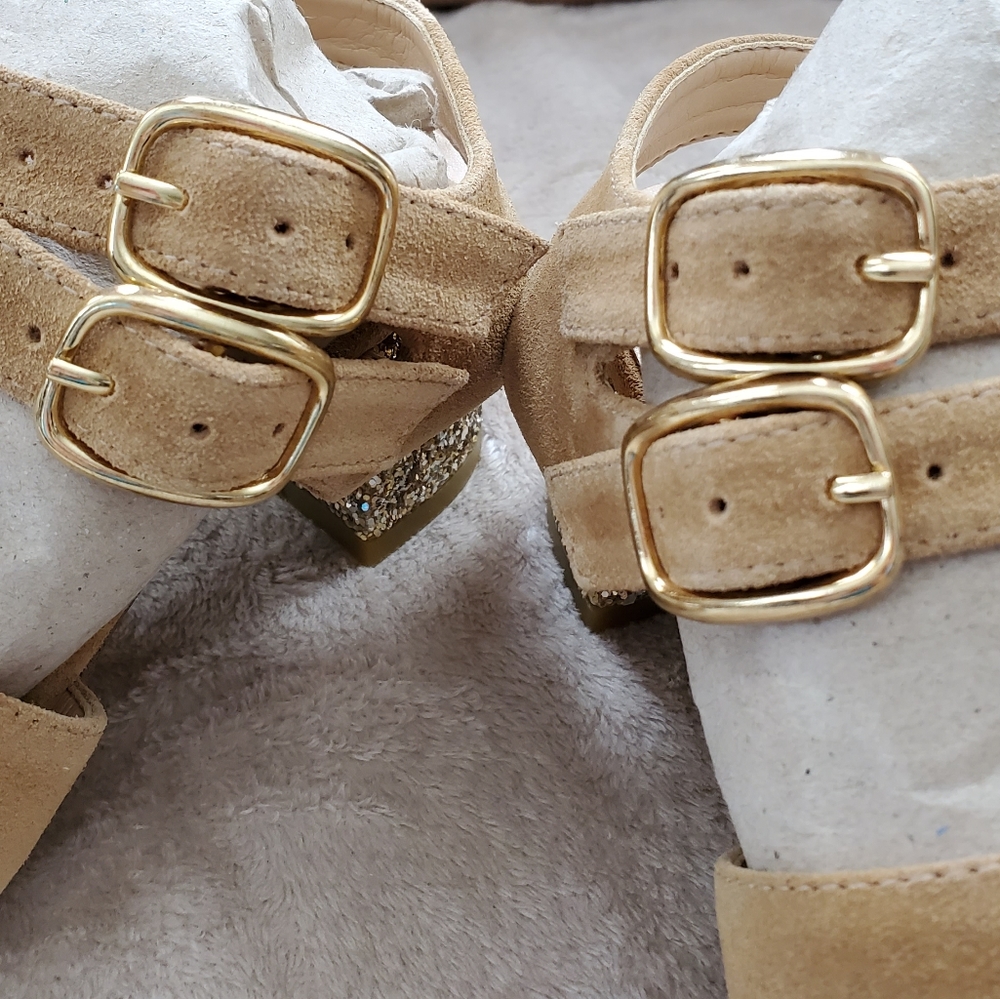 BNWOB Marais x For Love and Lemons Glitter Holiday Sandals - Picture 7 of 15